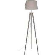 Lampadaires Tosel Lampadaire trépied bois taupe