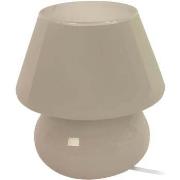 Lampes de bureau Tosel Lampe de chevet champignon verre taupe