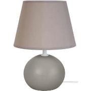 Lampes de bureau Tosel Lampe de chevet globe bois taupe