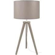 Lampes de bureau Tosel Lampe de chevet trépied bois taupe