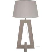 Lampes de bureau Tosel Lampe a poser colonne bois taupe