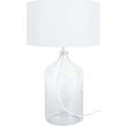 Lampes de bureau Tosel Lampe a poser bouteille verre transparent et bl...