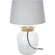 Lampes de bureau Tosel Lampe a poser amphore liègetransparent et gris