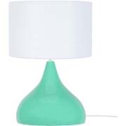 Lampes de bureau Tosel Lampe a poser larme métal turquoise et blanc