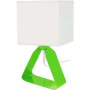 Lampes de bureau Tosel Lampe de chevet géométrique métal vert et blanc