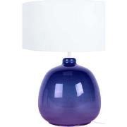 Lampes de bureau Tosel Lampe de chevet globe verre violet et blanc
