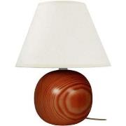 Lampes de bureau Tosel Lampe de chevet globe bois foncé