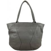 Sac à main Patrick Blanc Sac cabas - Cuir souple déco couture - Gris