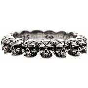 Bijoux Orusbijoux Alliance Argent Tête De Mort Skull