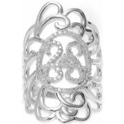 Bijoux Orusbijoux Bague Argent Rhodié Arabesque Orus Sertie