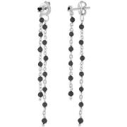 Boucles oreilles Orusbijoux Boucles D Oreilles Argent Rhodié Double Ch...