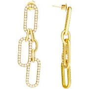 Boucles oreilles Orusbijoux Boucles D'oreilles Dorées Chaine Ovale