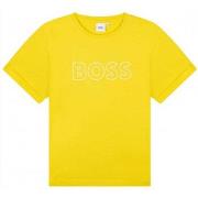 T-shirt enfant BOSS Tee shirt junior jaune J25N82