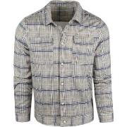 Sweat-shirt Blue Industry Surchemise Carreaux Beige Coupe Regular