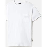 T-shirt Napapijri S-MORGEX NP0A4GBP0021-BRIGHT WHITE