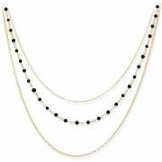 Collier Orusbijoux Collier Argent Doré Triple Collier Petite Perles Sp...