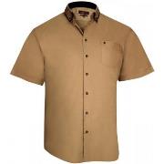 Chemise Doublissimo chemisette double col lagos marron