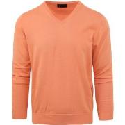 Sweat-shirt Suitable Pull Col-V Vini Orange