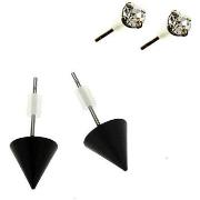 Boucles oreilles Sc Crystal B600-NOIR