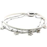 Bracelets Flowersforzoé Bracelet Flowerforzoé Féérique Blanc ligne arg...