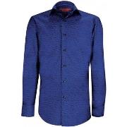 Chemise Andrew Mc Allister chemise cintree tissu a motifs flower bleu