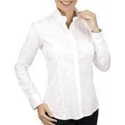 Chemise Andrew Mc Allister chemise femme col cousu catte blanc