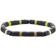 Bracelets Sixtystones Bracelet Perles Heishi Agate Noire Mate -Small-1...