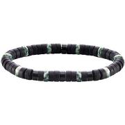 Bracelets Sixtystones Bracelet Perles Heishi Agate Noire Mate -Large-2...