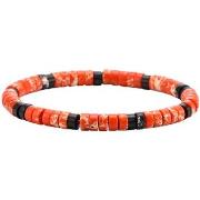 Bracelets Sixtystones Bracelet Perles Heishi Jaspe Orange -enfant-12cm