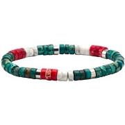 Bracelets Sixtystones Bracelet Perles Heishi Jaspe Vert -Small-16cm