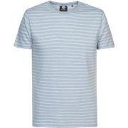 T-shirt Petrol Industries T-Shirt Bleu Clair Rayé
