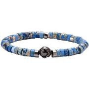 Bracelets Sixtystones Bracelet Heishi Jaspe Impérial Bleu-Large-20cm