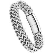 Bracelets Sixtystones Bracelet Double Chaine Acier -Large-20cm