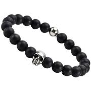 Bracelets Sixtystones Bracelet Boules Noir Onyx Pierres -Large-20cm