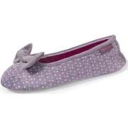 Chaussons Isotoner Chaussons ballerines Femme Pois Violet