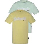 T-shirt Schott Pack de 2 ras du cou