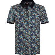 T-shirt Suitable Polo Floral Bleu Foncé