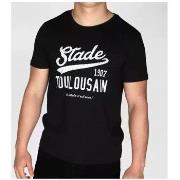 T-shirt Stade Toulousain T-SHIRT NOIR HOMME BRACE STADE
