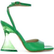 Sandales Tsakiris Mallas crystal Sandales Femme vert acide