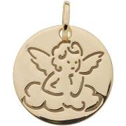 Pendentifs Brillaxis Médaille Ange or jaune 750/1000