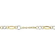 Bracelets Brillaxis Bracelet bicolore motifs ovales ronds 18K