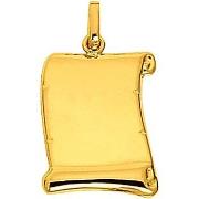 Pendentifs Brillaxis Pendentif parchemin or jaune 9 carats