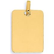 Pendentifs Brillaxis Pendentif plaque rectangle or jaune