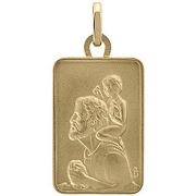 Pendentifs Brillaxis Médaille Saint Christophe or jaune 18 carats