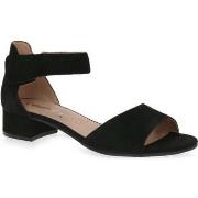Sandales Caprice black suede elegant open sandals