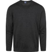 Sweat-shirt Olymp Pull Col O Wool Anthracite