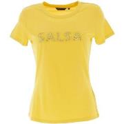 T-shirt Salsa Sequin logo detail t-shirt