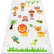 Tapis Rugsx Tapis lavable JUNIOR 52104.801 Safaris, animaux po 120x170...