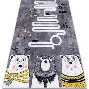 Tapis Rugsx Tapis lavable JUNIOR 52107.801 Ours, animaux, rues 120x170...