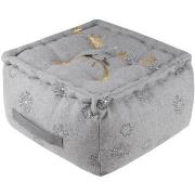 Coussins Stof Pouf de sol Collection Flocons gris